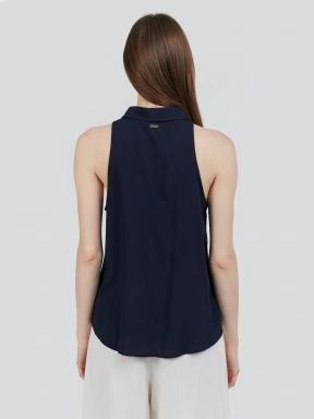 Fundango Myrto Sleeveless Shirt női blúz sötétkék színben 3