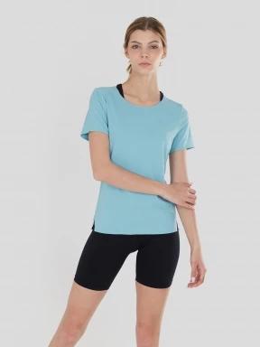 Fundango Hanabi T-shirt női rövid ujjú sport póló világoskék színben 1