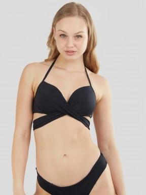 Fundango Lola Twisted Top női bikini felső fekete színben 1