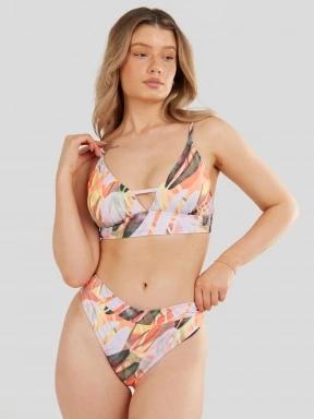 Fundango Sahara V-neck Cami Top női bikini felső lila színben 1