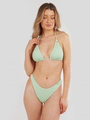 Fundango Innisfil Triangle Jacquard Top női bikini felső zöld színben 1