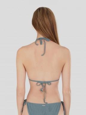 Fundango Innisfil Triangle Jacquard Top női bikini felső zöld színben 3