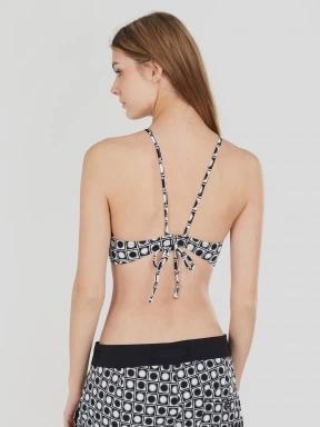 Fundango Hogg High Neck Top női bikini felső fekete színben 3