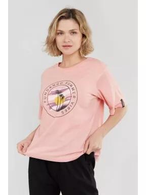 Fundango Nandelit T-shirt női rövid ujjú póló rózsaszín színben 1