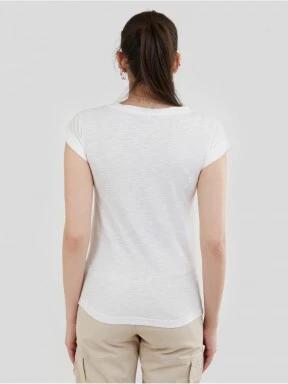 Fundango Amira T-shirt női rövid ujjú póló fehér színben 3