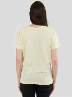 Fundango Nissa T-shirt női rövid ujjú póló sárga színben 3