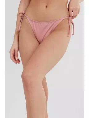 Fundango Innisfil Tie-side Bottoms női bikini alsó rózsaszín színben 1