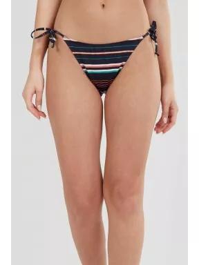 Fundango Innisfil Tie-side Bottoms női bikini alsó sötétkék színben 1