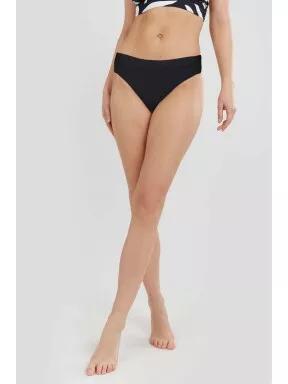 Fundango Sahara Mid Waist Full Bottoms női bikini alsó fekete színben 1