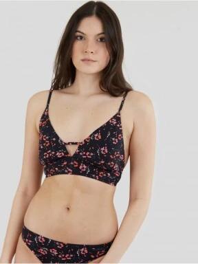 Fundango Sahara V-neck Cami Top női bikini felső fekete színben 1