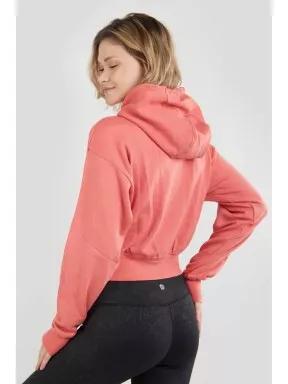 Fundango Draug Crop Hoodie női kapucnis pulóver magenta színben 3