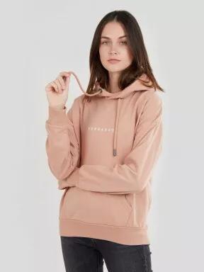Fundango Haley Hooded Sweatshirt női kapucnis pulóver rózsaszín színben 1