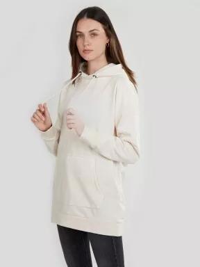 Fundango Ginger Hooded Sweatshirt női kapucnis pulóver fehér színben 1
