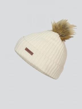 Fundango Merna Beanie női bojtos sapka fehér színben 1