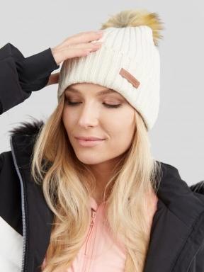 Fundango Merna Beanie női bojtos sapka fehér színben 3