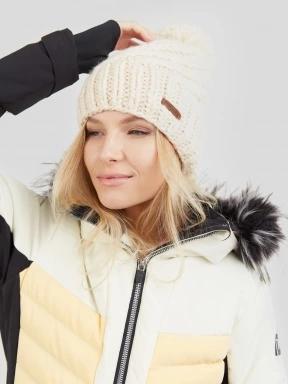 Fundango Glen Beanie női bojtos sapka homok színben 3