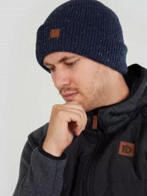 Fundango Owen Beanie férfi kötött sapka sötétkék színben 3