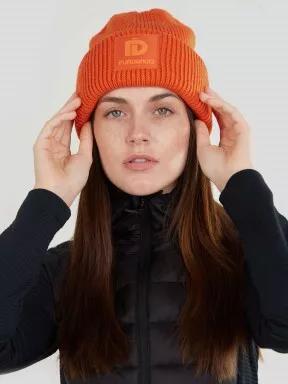 Fundango Elion Beanie kötött sapka narancssárga színben 3