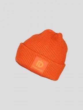 Fundango Elion Beanie kötött sapka narancssárga színben 1