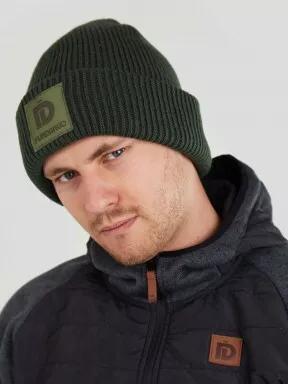Fundango Elion Beanie kötött sapka oliva színben 3