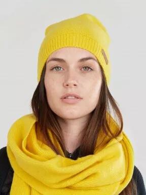 Fundango NARA Beanie női kötött sapka sárga színben 3
