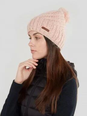 Fundango GLEN Beanie női kötött sapka rózsaszín színben 3