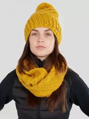 Fundango GLEN Beanie női kötött sapka sárga színben 3
