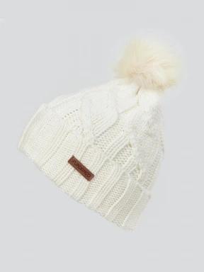 Fundango Renna Beanie női bojtos sapka fehér színben 1