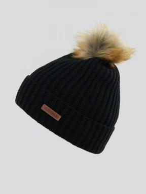 Fundango Merna Beanie női bojtos sapka fekete színben 1
