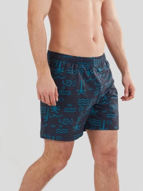 Fundango Bono Print Boardshort férfi boardshort kék színben 2