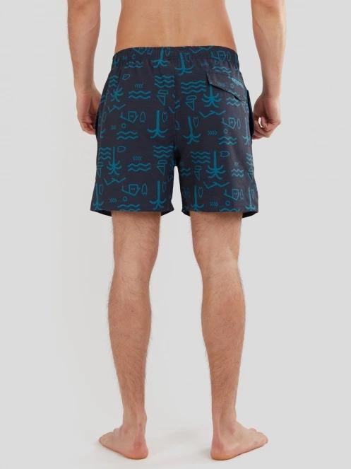 Fundango Bono Print Boardshort férfi boardshort kék színben 3