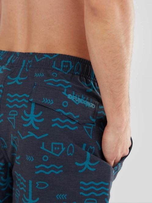 Fundango Bono Print Boardshort férfi boardshort kék színben 6