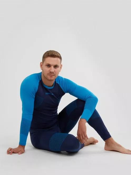 Fundango Seamless Baselayer Set férfi aláöltöző szett kék színben 4