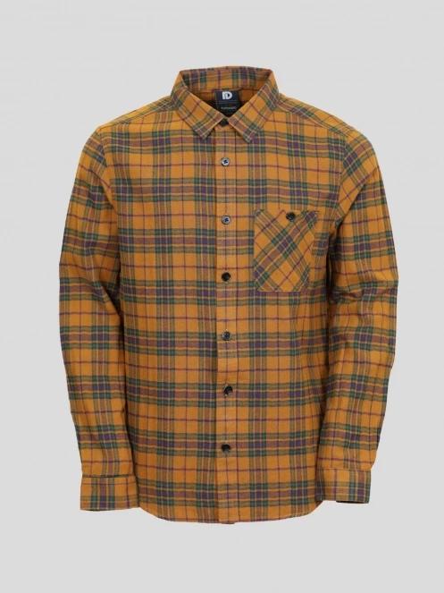 Fundango Harris Shirt férfi hosszú ujjú ing barna színben 8