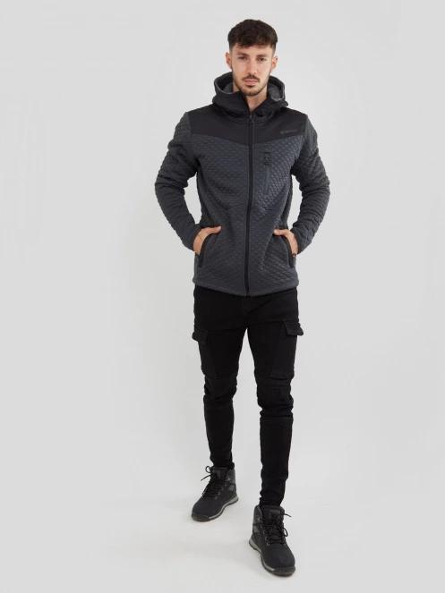 Fundango Ashford Insulated Fleece Jacket férfi polár pulóver fekete színben 4