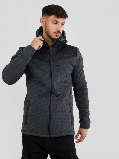 Fundango Ashford Insulated Fleece Jacket férfi polár pulóver fekete színben 5