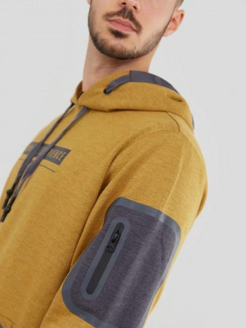Fundango Force Tech Pullover férfi pulóver barna színben 7