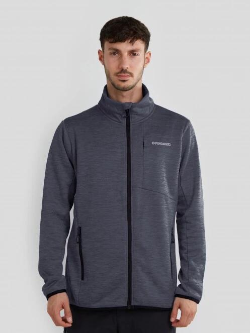 Fundango Jefferson Fleece Jacket férfi polár pulóver fekete színben 2