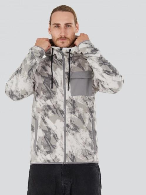 Fundango Nestor Fleece Jacket férfi polár pulóver szürke színben 5