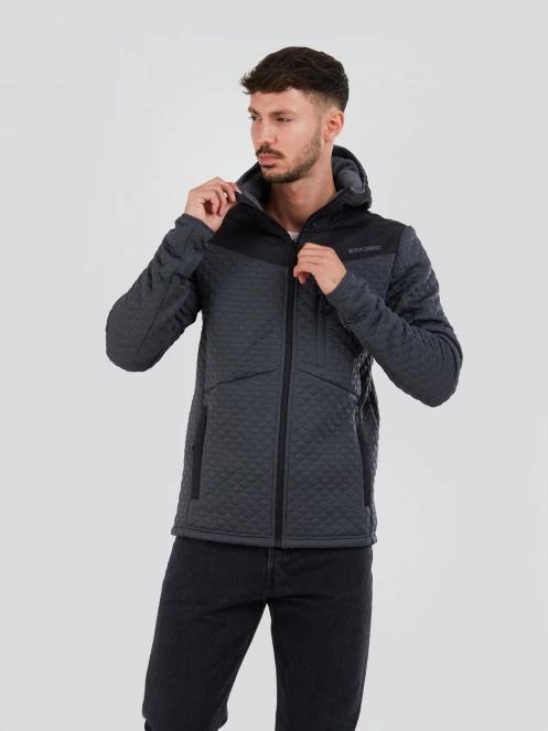Fundango Ashford Insulated Fleece Jacket férfi polár pulóver szürke színben 5