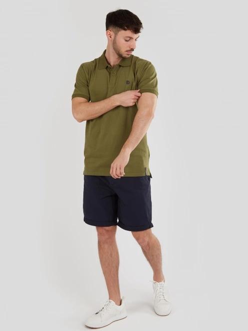 Fundango Incognito Mono Poloshirt férfi galléros póló oliva színben 4