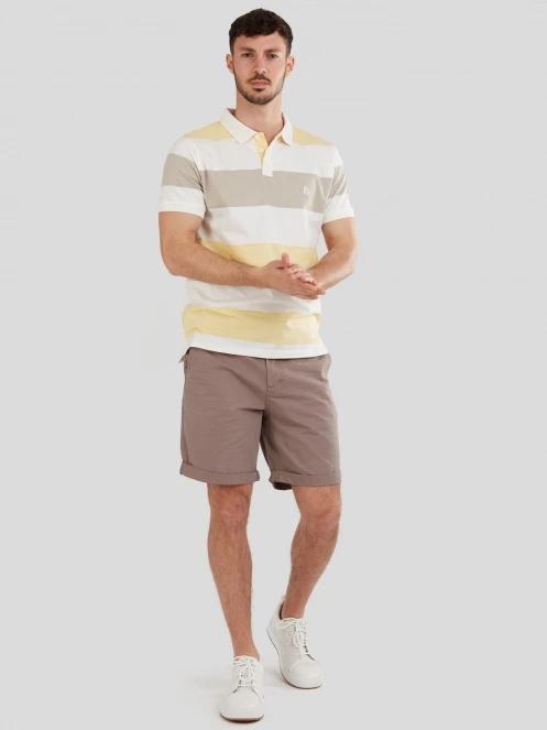 Fundango Incognito Stripe Poloshirt férfi galléros póló sárga színben 4
