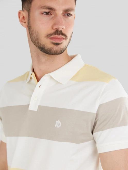 Fundango Incognito Stripe Poloshirt férfi galléros póló sárga színben 5