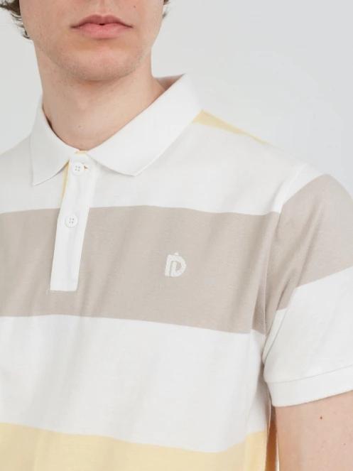 Fundango Incognito Stripe Poloshirt férfi galléros póló sárga színben 6