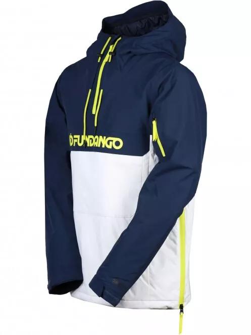 Fundango Burnaby Logo Anorak férfi síkabát fehér színben 8