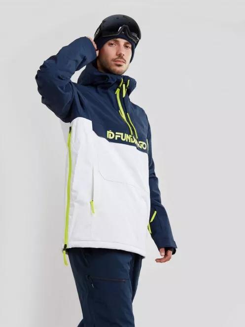Fundango Burnaby Logo Anorak férfi síkabát fehér színben 5