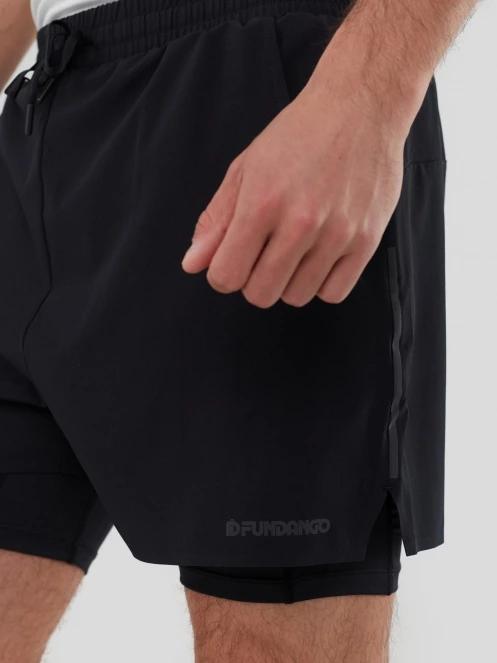 Fundango Corris Running Shorts férfi sport rövidnadrág fekete színben 7
