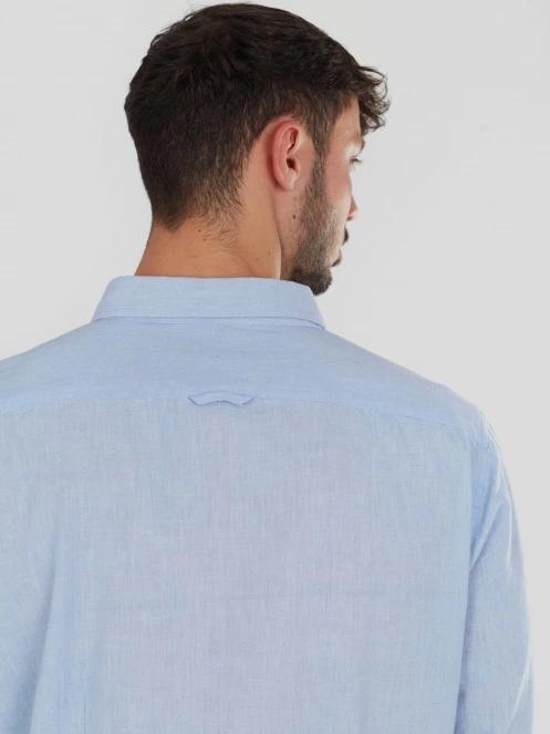 Fundango Ronan Shirt férfi hosszú ujjú ing kék színben 7