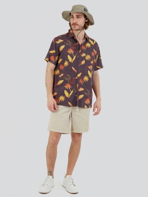 Fundango Chase Shirt férfi rövid ujjú ing sötétkék színben 5