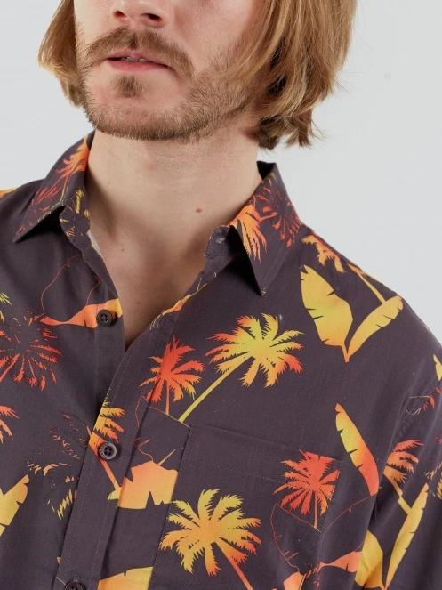 Fundango Chase Shirt férfi rövid ujjú ing sötétkék színben 6